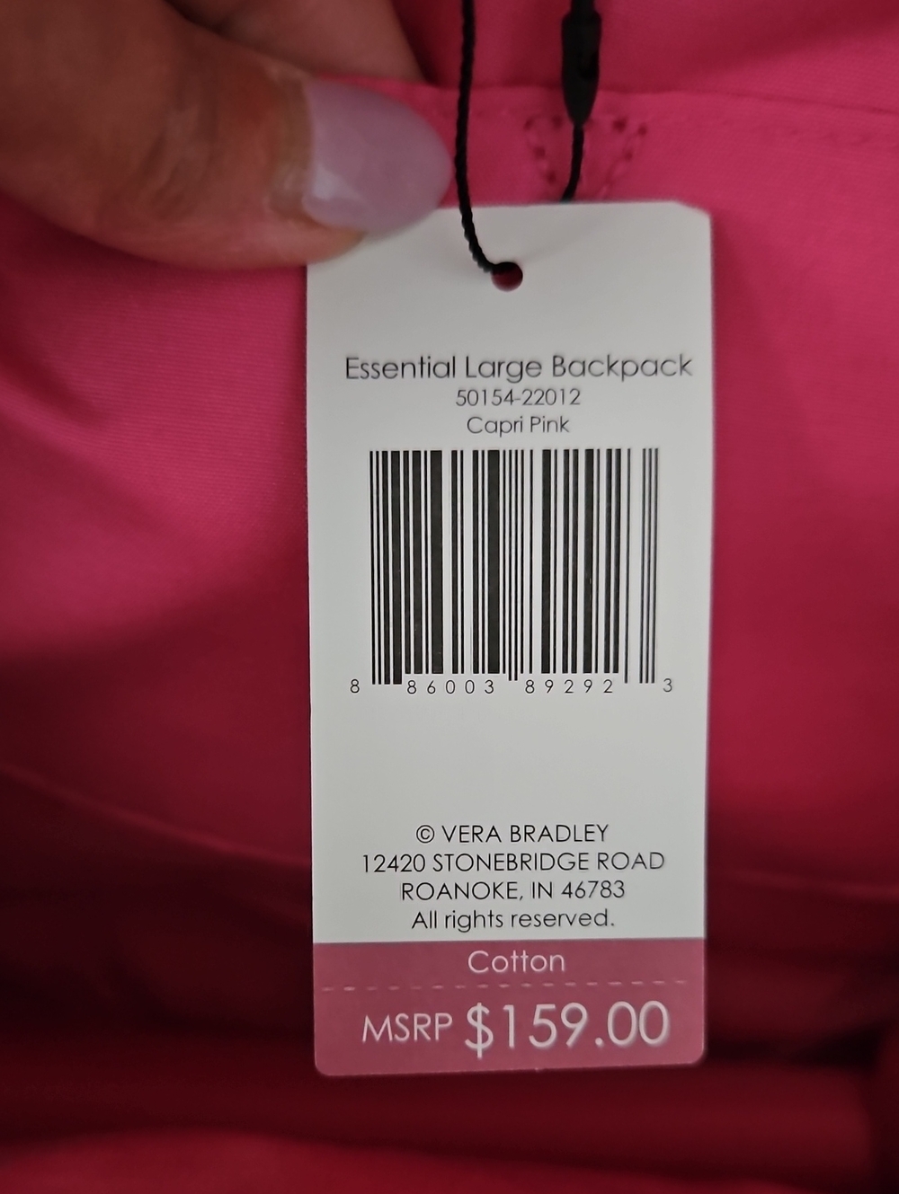 Vera Bradley NWT Large Backpack - Picture 5 of 5
